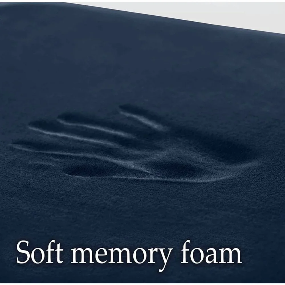 lalaLOOM Thick Memory Foam Bath Rug, Luxurious Velvet Topside Plush Bathroom Rug